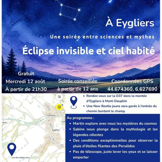 Eclipse invisible et ciel habité - Une soirée entre science et mythes