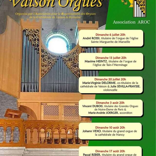 Concert 'Maxime Heintz' - Festival Vaison'Orgues de l'Aroc