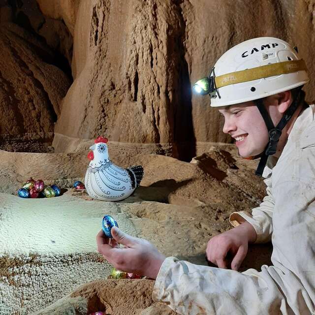 Chasse aux oeufs au coeur de la grotte de Trabuc