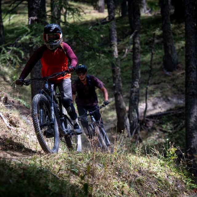 Itinéraire bike park piste bleue "La Peymian"