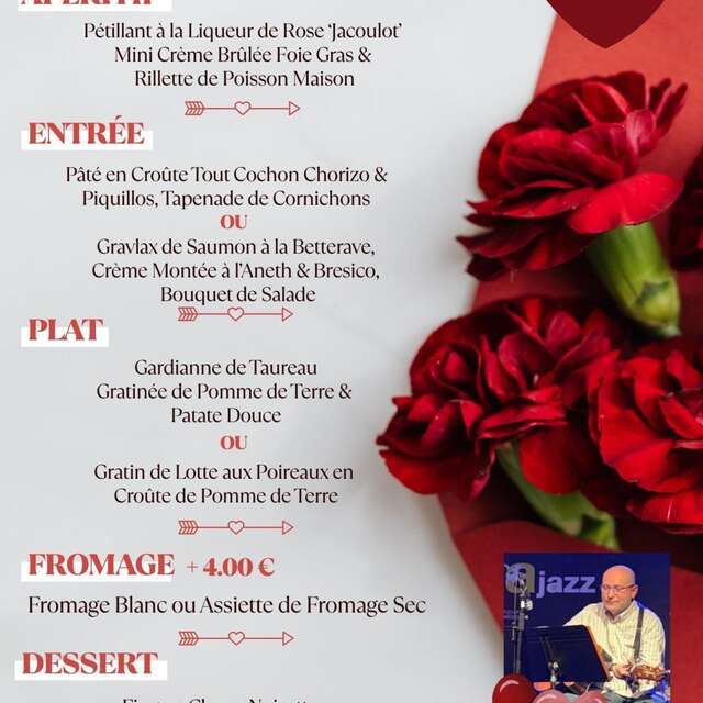 Menu de la Saint-Valentin - Auberge du Suran
