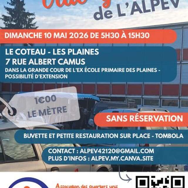 Vide grenier association ALPEV