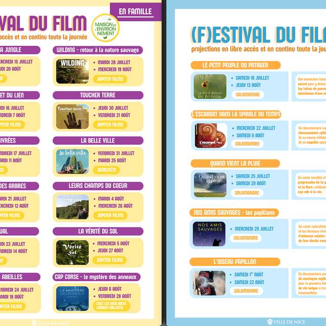 Les films de l'été à la Maison de l'Environnement
