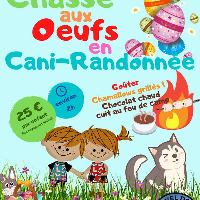 Chasse aux oeufs en cani-randonnée