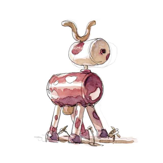 Cow Art : sculpture "The Cartoon Cow"