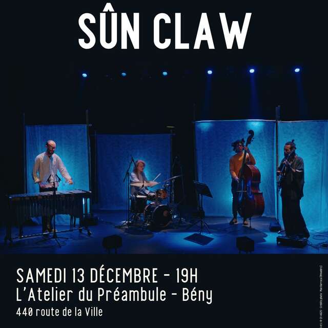 Les rendez-vous de l'Atelier du Préambule - Atelier et concert avec SÛN CLAW