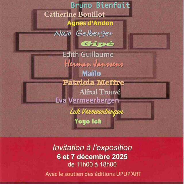 Exposition 'Petits formats'  de 13 artistes à l'Atelier de Eva Vermeerbergen