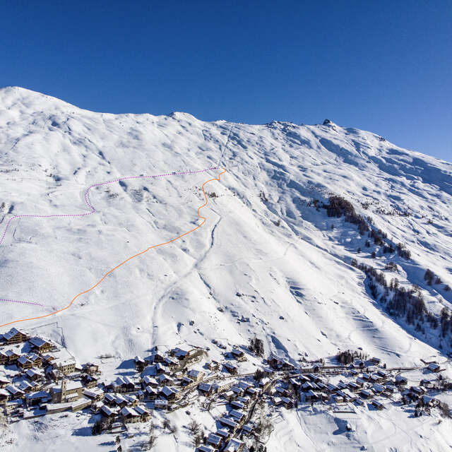 Itinéraire de ski de rando balisé - Saint-Véran