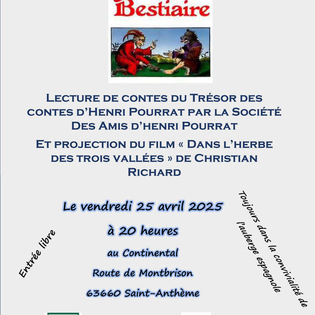 Lecture de contes d'Henri Pourrat