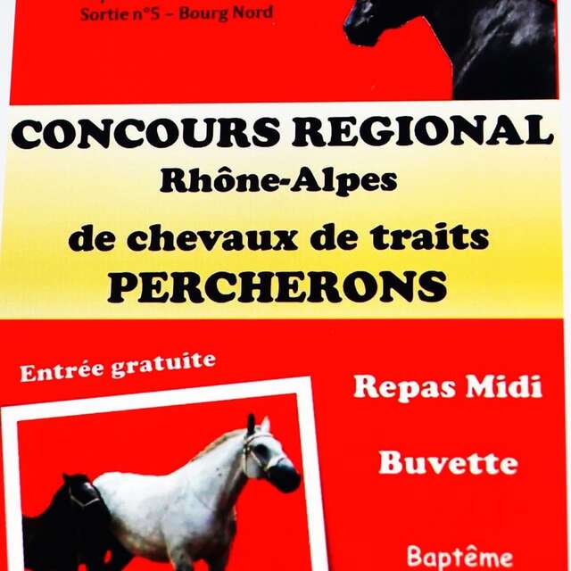 Concours régional Rhône-Alpes de chevaux de traits percheron