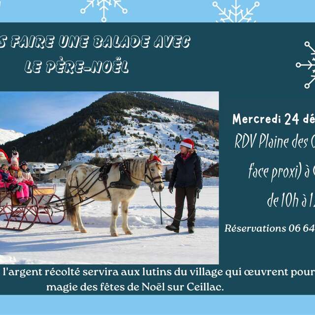 Balade en traineau équin avec le père Noël