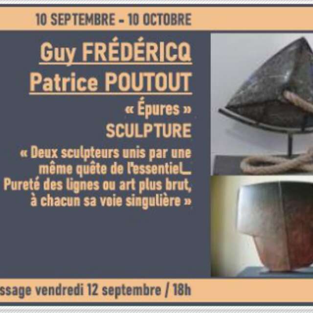 Epures" sculpture exhibition by Guy Frédéricq and Patrice Poutout - Art dans la Nef