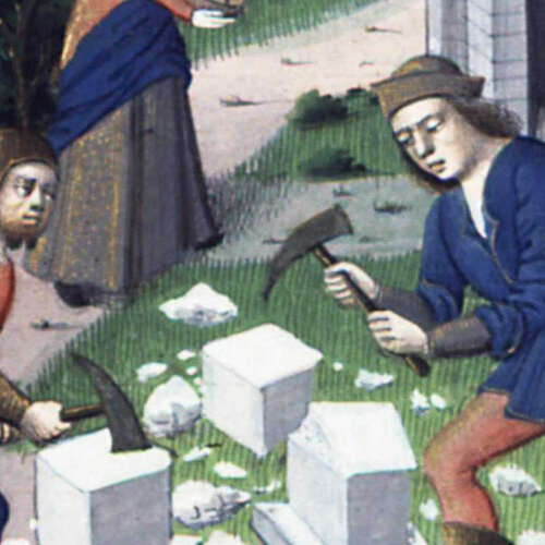 Atelier tailleur / tailleuse de pierre au Château à motte