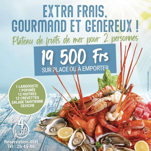 Plateau de fruits de mer des 4 de la BD