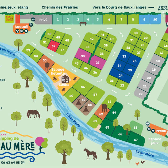 Aire Camping-Car au Camping de l’Eau Mère
