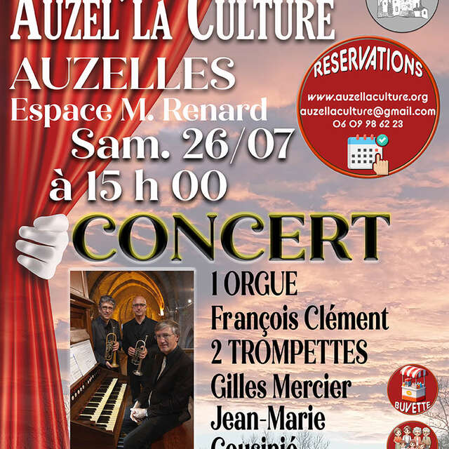 6ème Festival Auzel'la Culture - Concert 2 trompettes et orgues