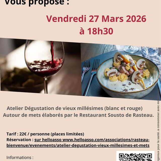 Atelier dégustation vieux millésimes & mets