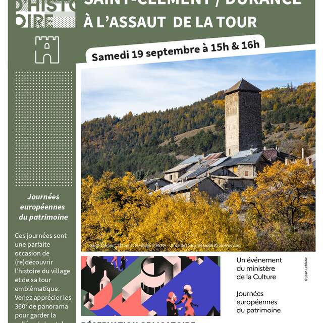 Les Journées Européennes du Patrimoine - Visite guidée : la tour de Saint-Clément sur Durance