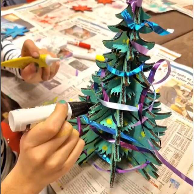 Creative workshop: ‘Cardboard fir tree or mountain’.