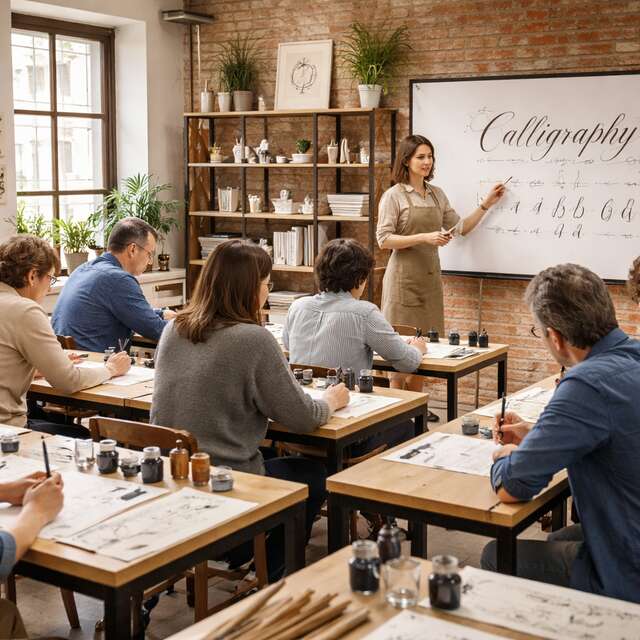 Atelier de calligraphie latine