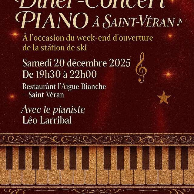 Dîner concert piano à Saint-Véran