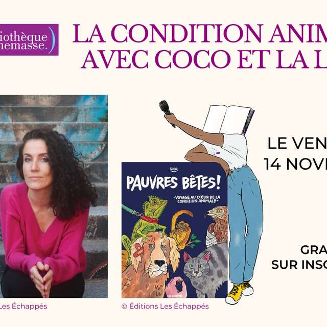 Conférence sur la condition animale avec l'illustratrice Coco - Rencontres & Découvertes