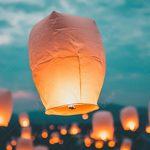 Lâcher de lanternes