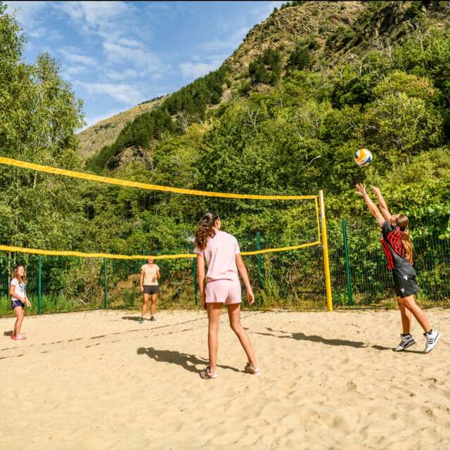 Beach volleyball and beach soccer