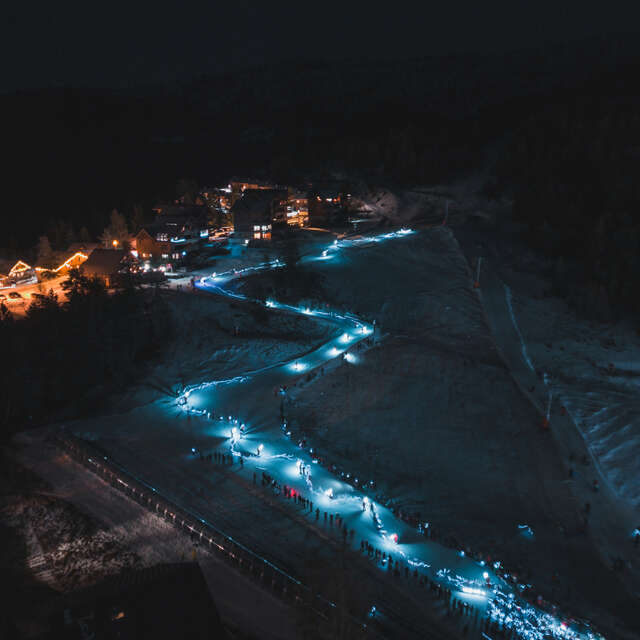 Session glisse nocturne à La Joue du Loup