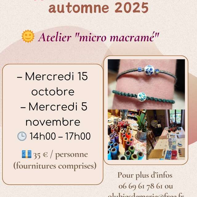 Atelier créatif - Automne 2025