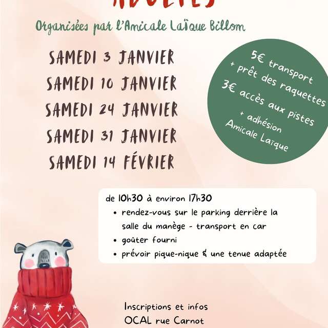 Sortie raquettes adultes