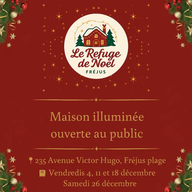 Maison illuminée - Le Refuge de Noël