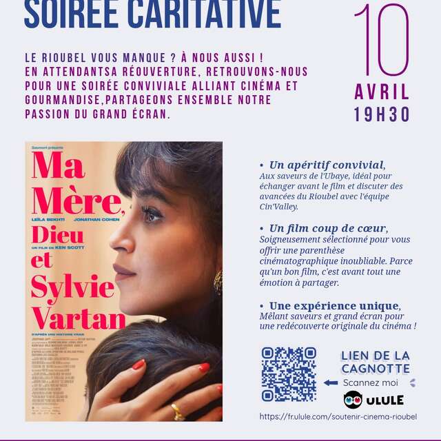 Soirée caritative Cinéma Rioubel et projection