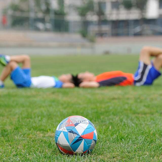 Friendly football and basketball matches
