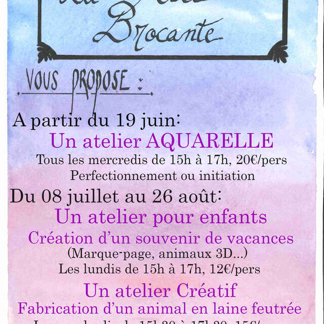 Atelier aquarelle : initiation ou perfectionnement