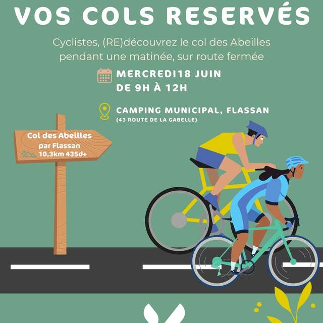 Your reserved passes: "Col des Abeilles" (Bees pass)