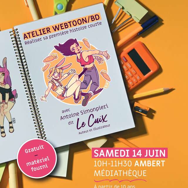 Atelier Webtoon / BD avec Antoine Simonpieri, auteur-illustrateur