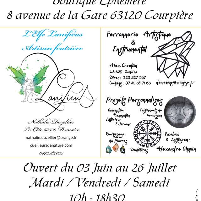 Boutique éphémère, expo/vente