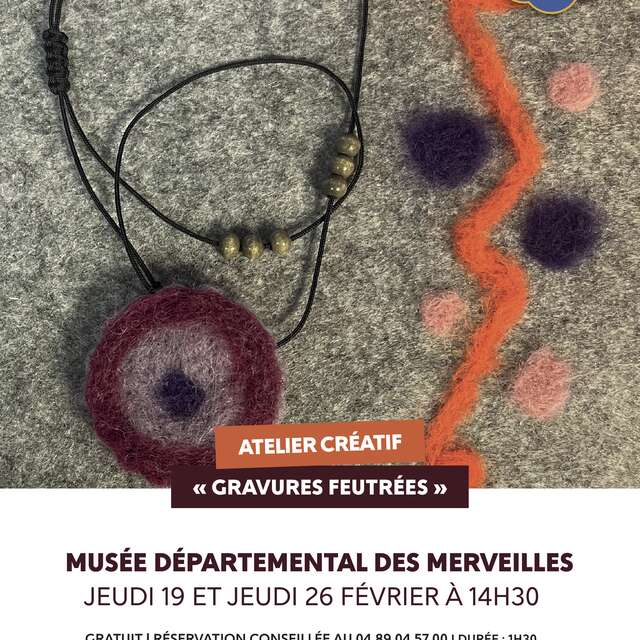 Atelier créatif "Gravures feutrées"