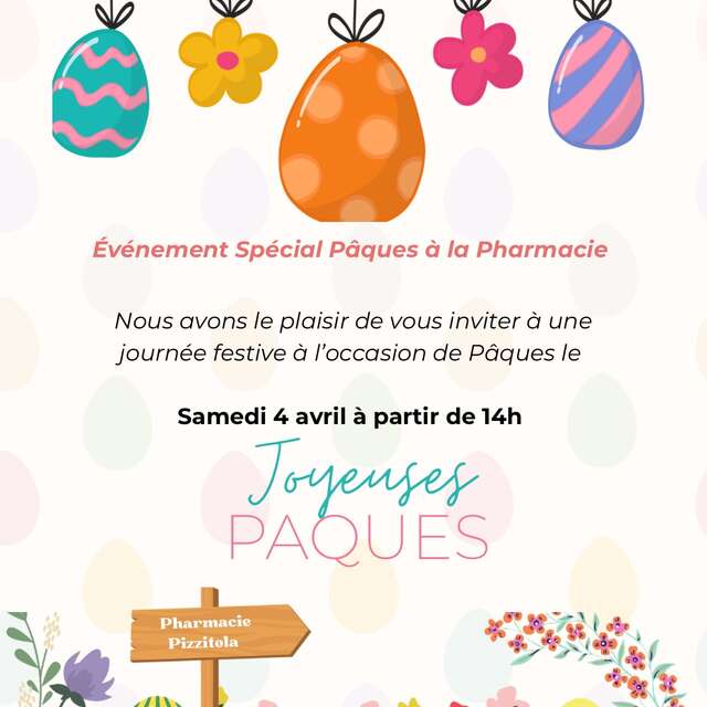 Evénement spécial Pâques à la pharmacie Pizzitola