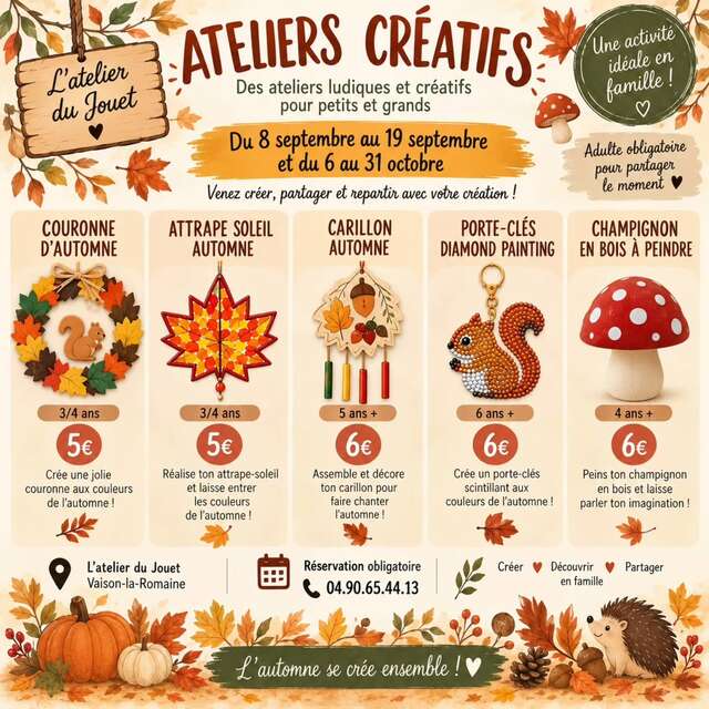 Creative Workshops - l'Atelier du Jouet