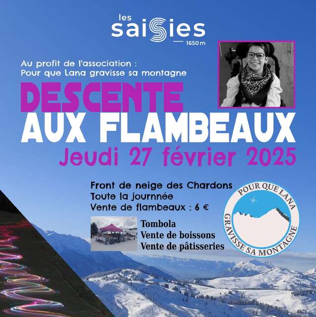 Descente aux flambeaux caritative pour LANA