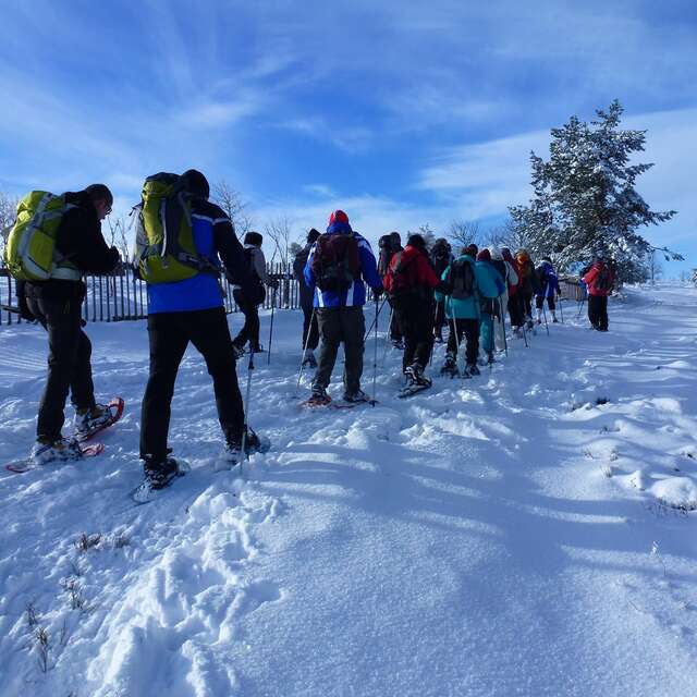 Sentier balisé raquettes :  Le gros Rocher, Col des Supeyres