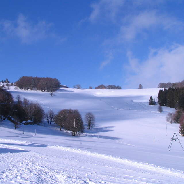 Sentier balisé balade raquettes La Fayolle