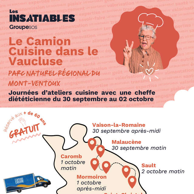 Festival Ventoux Saveurs - Ateliers culinaires dans un camion de cuisine mobile