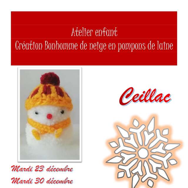 Workshop to create snowmen with wool pompons