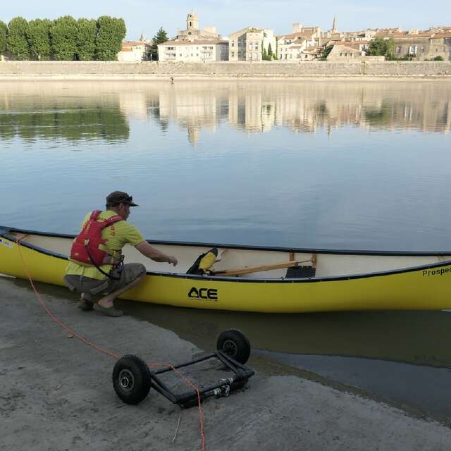 Excursion sur le Rhône en canoë avec Robinson