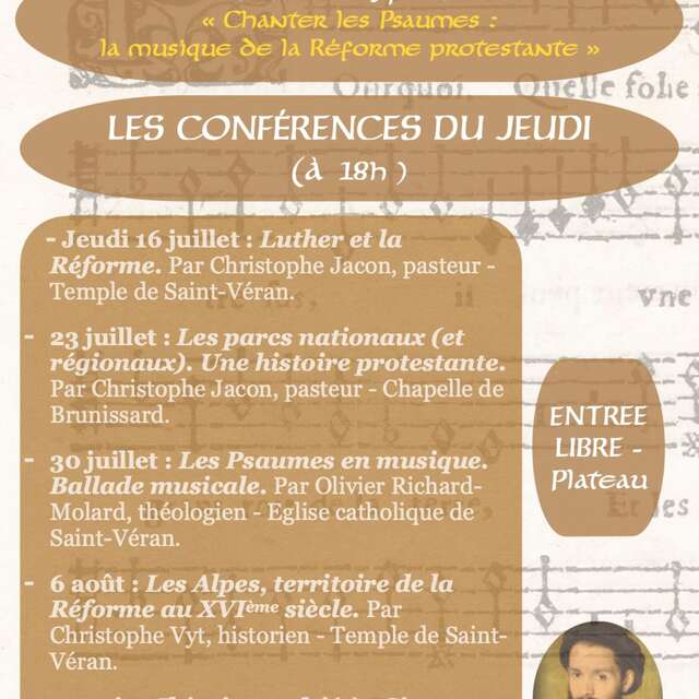 Il était une fois 5 siècles d'hymnologie protestante" conference