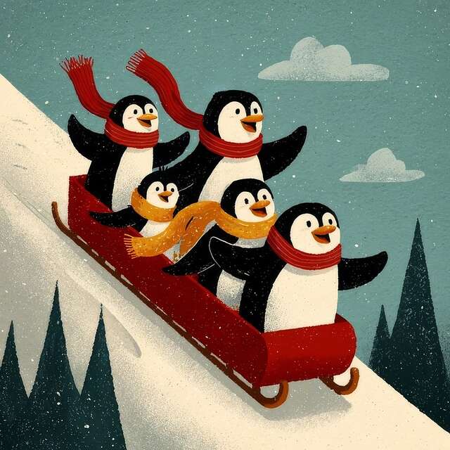 Descente de luge géante