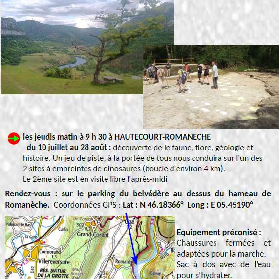 Sur le chemin des dinosaures au coeur des gorges de l'Ain